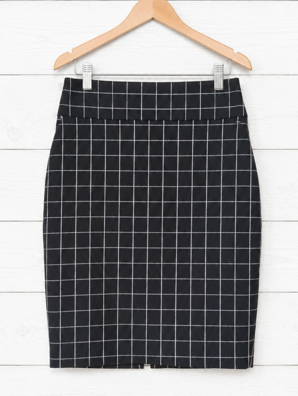 Express Black Windowpane Pencil Skirt Size 0